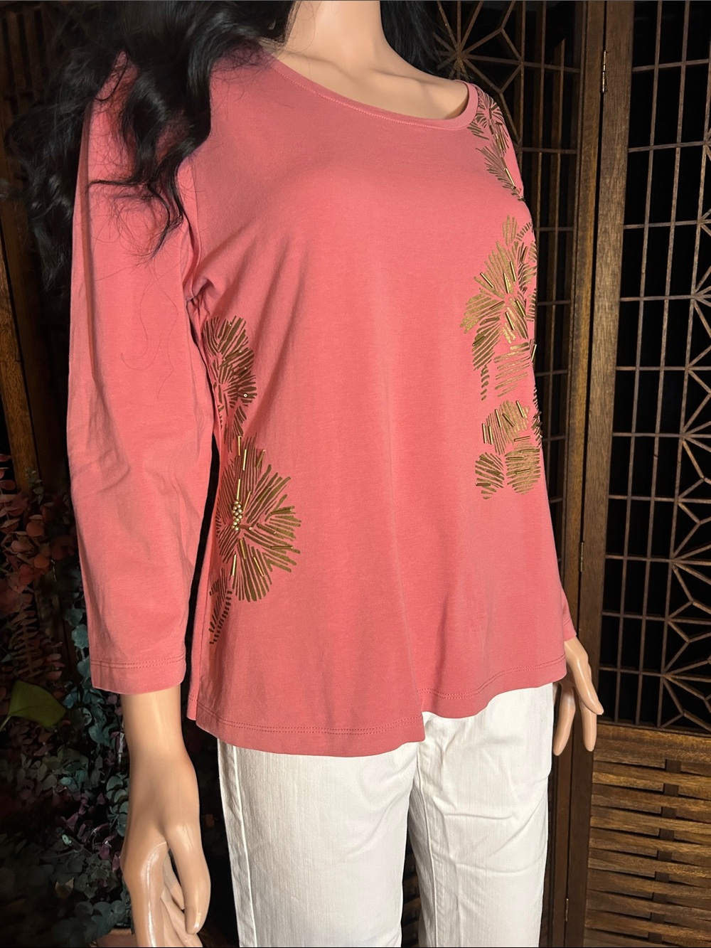 LARK LANE GOLD ACCENT  TOP L